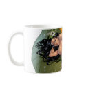 Sexy Sprite Elf Fairy on a Leaf by Al Rio mug