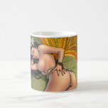 Sexy Sprite Elf Fairy on a Leaf by Al Rio Mug