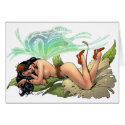 Sexy Sprite Elf Fairy on Flower by Al Rio card