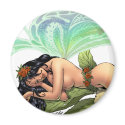 Sexy Sprite Elf Fairy on Flower by Al Rio magnet