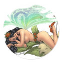 Sexy Sprite Elf Fairy on Flower by Al Rio sticker