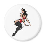 SEXY Stripper, I support Single Moms T-shirt logo Refrigerator Magnets