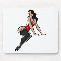 SEXY Stripper, I support Single Moms T-shirt logo mousepads