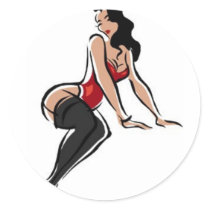 SEXY Stripper, I support Single Moms T-shirt logo stickers
