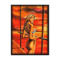 Sexy Sunset Girl postcards