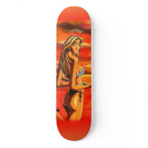 Sexy Sunset Girl skateboard by skategear Sexy Sunset Girl skateboard