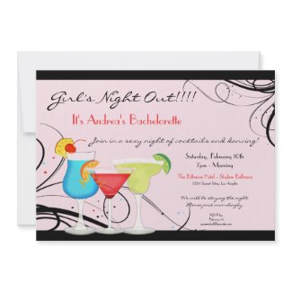 Sexy Swirl Cocktail Party Invitation invitation