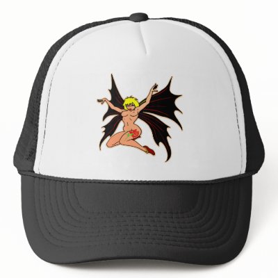 Sexy Tattoo Fairie Demon Wings Mesh Hats by WhiteTiger_LLC