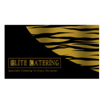 "Sexy Tiger Stripes" Catering, Restaurants, Chefs Business Card Templates