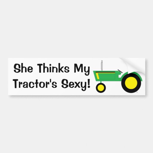 Sexy Tractor Car Bumper Sticker Zazzle 3780