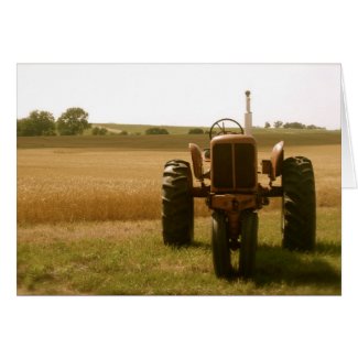 Sexy Tractor Note Card card
