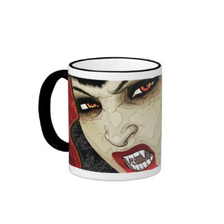 Sexy vampire comic halloween coffee mugs mug