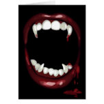 Sexy Vampire Fangs Bite Greeting Card