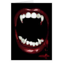 Sexy Vampire Fangs Bite Greeting Card