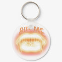 Sexy Vampire Fangs Bite Me Keychain