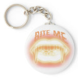 Sexy Vampire Fangs Bite Me Keychain