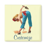 Sexy Vintage Construction Pinup Fridge Magnets