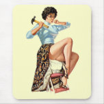 Sexy Vintage Handy Hammer Pinup Mousepads