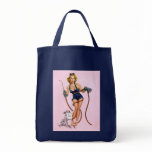 Sexy Vintage Welding Pin Up Woman Tote Bags