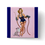 Sexy Vintage Welding Pin Up Woman buttons