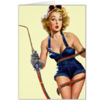 Sexy Vintage Welding Pin Up Woman Card