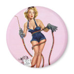 Sexy Vintage Welding Pin Up Woman Fridge Magnet