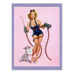 Sexy Vintage Welding Pin Up Woman Post Card