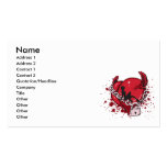 sexy winged locked heart business cards