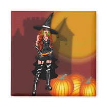 sexy witch halloween cartoon magnets by teeshop sexy witch halloween cartoon magnets