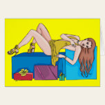 Sexy Woman and Gifts Greeting Cards