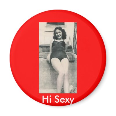 sexy woman in bathing suit, Hi Sexy magnet by amazingvintage