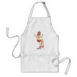 Sexy woman in bikini with cocktails illustration aprons