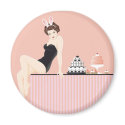 Sexy Woman with Dessert magnets by kidsfunrecipemagnets Sexy Woman with Dessert magnets