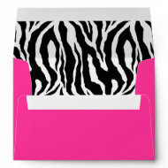 Sexy Zebra and Hot Pink Envelope envelope
