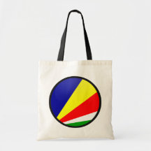 Seychelles quality Flag Circle Tote Bag