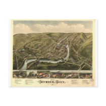 Seymour Connecticut in 1879 Postcard