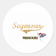 Seymour Missouri City Classic Round Sticker