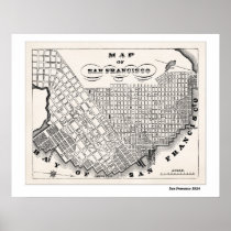 SF Map from 1854 Posters