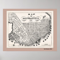 SF Map from 1854 Poster
