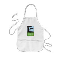 SF RPD Logo Apron in white for kids by sfrecpark SF RPD Logo Apron in white for kids