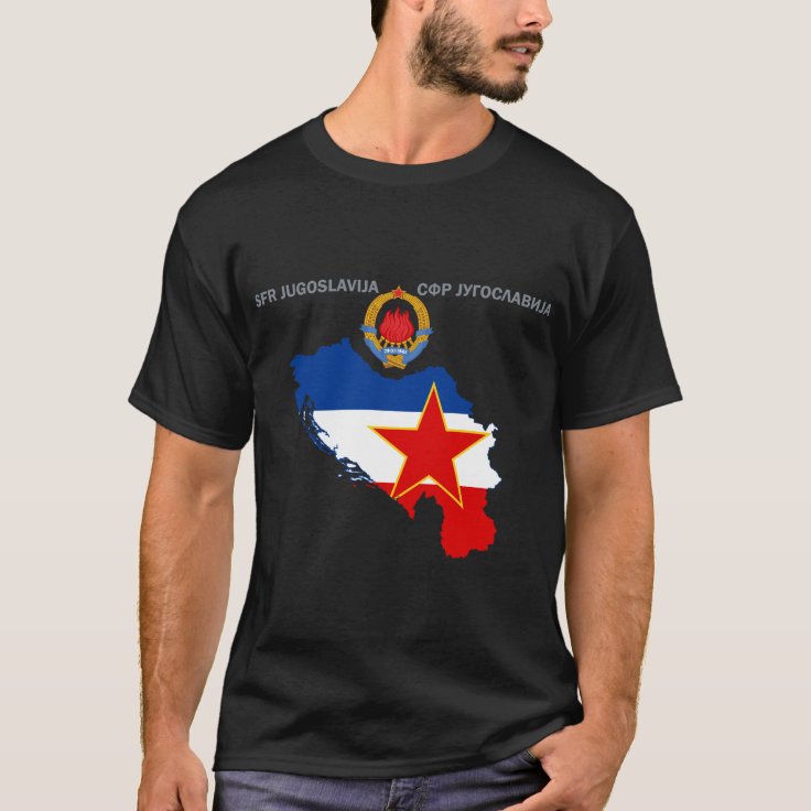 SFR Yugoslavia Map Emlem Flag T Shirt Zazzle