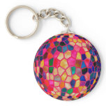 SG Light Red Glowing Crystal  Ball Keychains