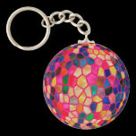 SG Light Red Glowing Crystal  Ball keychains
