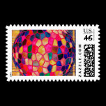 SG Light Red Glowing Crystal  Ball postage