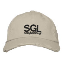 SGL, seaglasslover embroidered hats