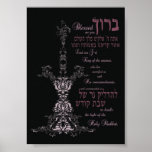 Shabbat Candle Blessing Poster