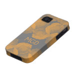 Shabby and chic peach chroma rose blooms monogram casemate cases
