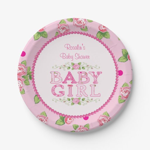 shabby chic baby shower paper plates zazzle shabby chic baby shower paper plates zazzle