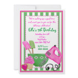 Shabby Chic Baking Birthday Invitations