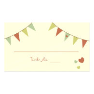 Shabby Chic Bunting Wedding Placecards Business Card Templates